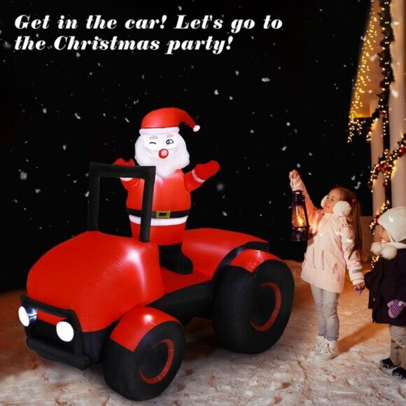 ⚡7.8FTChristmas Inflatables Red Truck Light Yard Outdoor Decorations - Picture 4 of 10